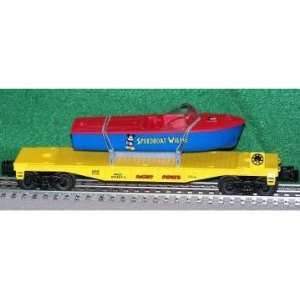  S & P Whistle Stop LIO26049 Flat Car with Speedboat Willie 