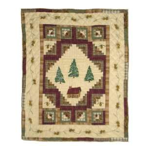  Log Cabin, Lap Quilt 50 X 60 In.