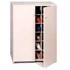 Cubbies Unlimited Corp Shoe Cubby   Womens 20 Pair with Doors   White 