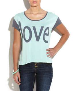 Mint Green (Green) Love You Contrast Tee  246812637  New Look