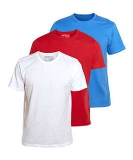 null (Multi Col) 3 Pack Plain Crew Neck T Shirts  250361399  New 