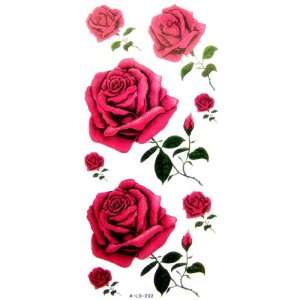  YiMei Tattoo stickers waterproof red rose sexy Beauty