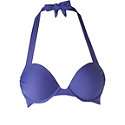 Blue (Blue) Cupped Bikini Top  228790140  New Look   Blue