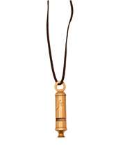 FALLING WHISTLES   Gold whistle necklace