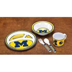   31003   Michigan Wolverines Kids 5 Pc. Dish Set
