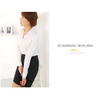 A005263 / Basic Chic Collar Shirt Blouse, Career Woman, Korea 