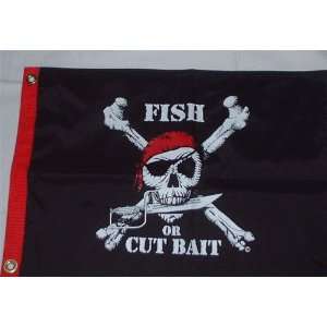 Fish or Cut Bait Pirate Flag 12 x 18 