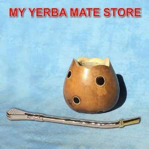 Artisan Yerba Mate Gourd And Bombilla  Grocery & Gourmet 