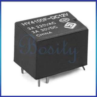 10x Mini Electronic Relay SPDT 6 Pins 1A HY4100F DC12V  