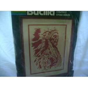  Bucilla Counted Cross Stitch Indian Profile Arts 