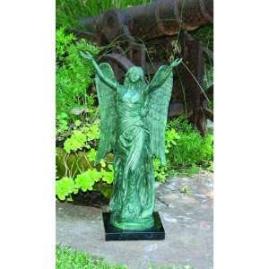  Brass Celestine Angel Large Statue in Verdigris E345VL