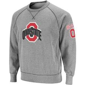 Ohio State Buckeyes Ash Outlaw Crew Sweatshirt (Large)  