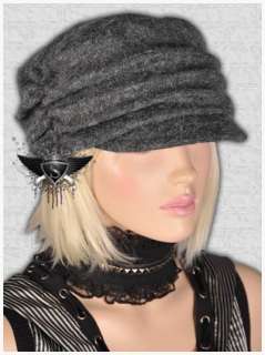 SH700 Punk Fashion Soft Warm Grey Cotton Beanie Hat Cap  