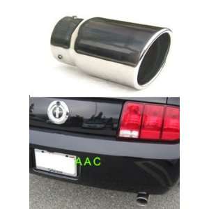   steel exhaust tip w/ mirror chrome finish   Ford Mustang V6 05 07