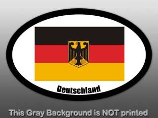 Oval Deutschland Flag Sticker   decal Germany German EU  