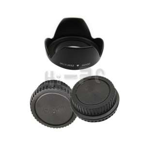 52mm lens Hood+Rear Lens Cover+Body cap for Canon+strap  