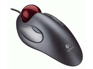 Logitech Trackman Marble Wired USB Optical Mouse Trackball Right/Left 