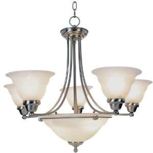    Inch H Torino Lighting Collection 7 Light Chandelier, Brushed Nickel