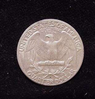 1935 D Washington Silver Quarter XF/AU Golden Toning  