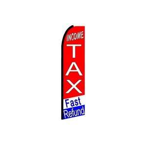  Income Tax Fast Refund Feather Banner Flag (11.5 x 3 Feet 