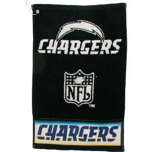  San Diego Chargers Black Woven Jacquard Golf Towel Sports 