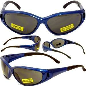    Climax Safety Glasses Blue Frame Smoke Lenses