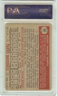 1952 TOPPS #311 MICKEY MANTLE PSA FR 1.5 HIGH # NEW YORK YANKEES THE 