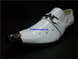 Italian Style Metal Toe Tip Sword Strap Dress Shoes NIB  