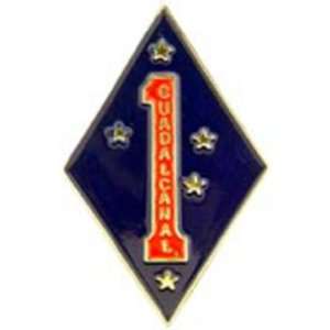  U.S.M.C. 1st Marine Division Guadalcanal Pin 1 Arts 