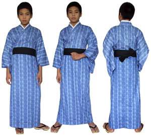 Im Lieferumfang enthalten sind 2 Einzelteile hellblauer Kimono und 