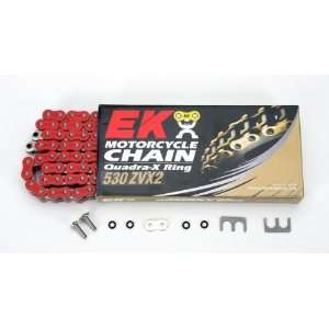  EK Chain 530 ZVX2 Chain   110 Links   Red Red 530ZVX2 110 