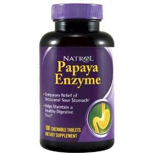  Natrol General Health Papaya Enzyme 100 chewables Health 