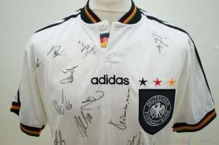 Adidas DFB Deutschland Trikot Shirt kadersigniert Euro EM 1996  