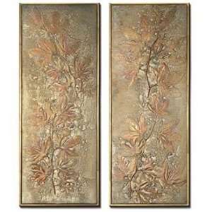    Oak Leaf Set of 2 Decorative Wall Art Panels