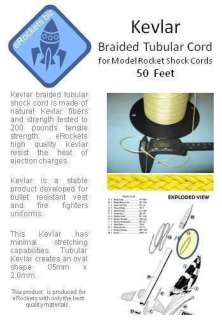 eRockets.biz Braided Tubular Kevlar Shock Cord 50 Ft  