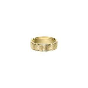   ZALES Brushed Wedding Band in 10K Gold Mens 6.0mm gold rings Jewelry