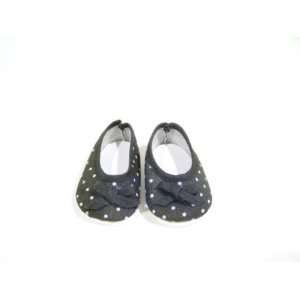   American Girl Doll Clothes Black/White Dot Ballet Flats Toys & Games