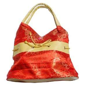  Chinese Red Silk Handbag 