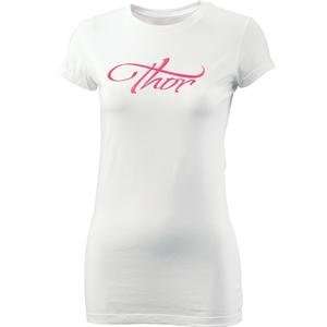   Thor Motocross Womens Luna T Shirt   2011   Small/White Automotive
