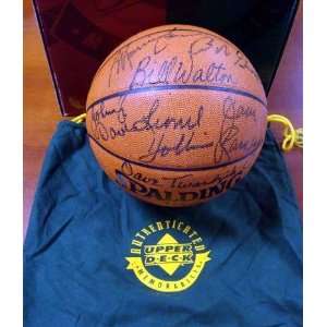  Bill Walton Signed Ball   1977 Trailblazers Team 8 