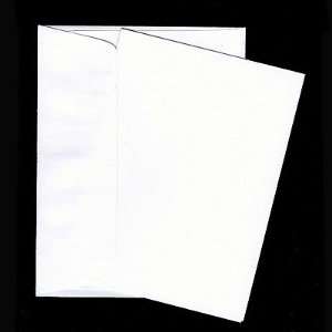  Folded Note Cards & Envelopes   4 x 5 3/8 White Health 