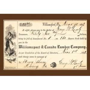  Williamsport & Canada Lumber Company #1 20x30 Canvas