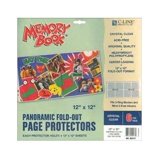   Inch x12 Inch Panoramic Fold Out Page Protectors   6PK