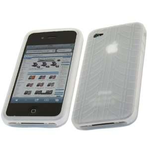  iTALKonline WHITE TYRE GRIP Soft SILICONE Case Cover Pouch 