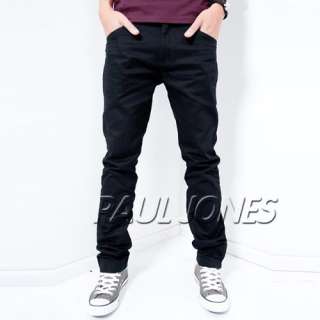 PJ New Mens Casual cotton Rivet Long Straight Slim Fit Pocket Pants 