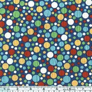 45 Wide Michael Miller Play Dot Retro Blue Fabric By The 
