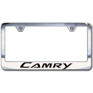  Toyota Camry Chrome License Plate Frame, Block Lettering 