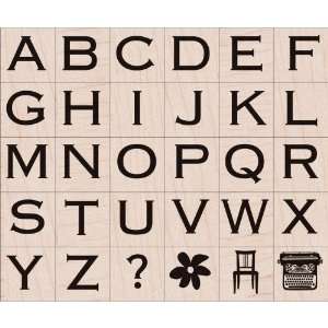   Hero Arts Mounted Rubber Stamp Set, Copperplate Letters Arts, Crafts