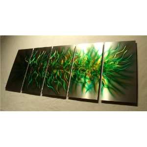  Forest Chaos   64 inch x 24 inch Abstract Painting Metal 