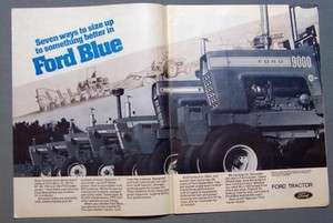 1972 Ford Blue Series 9000 Tractor Ad 2 Page  